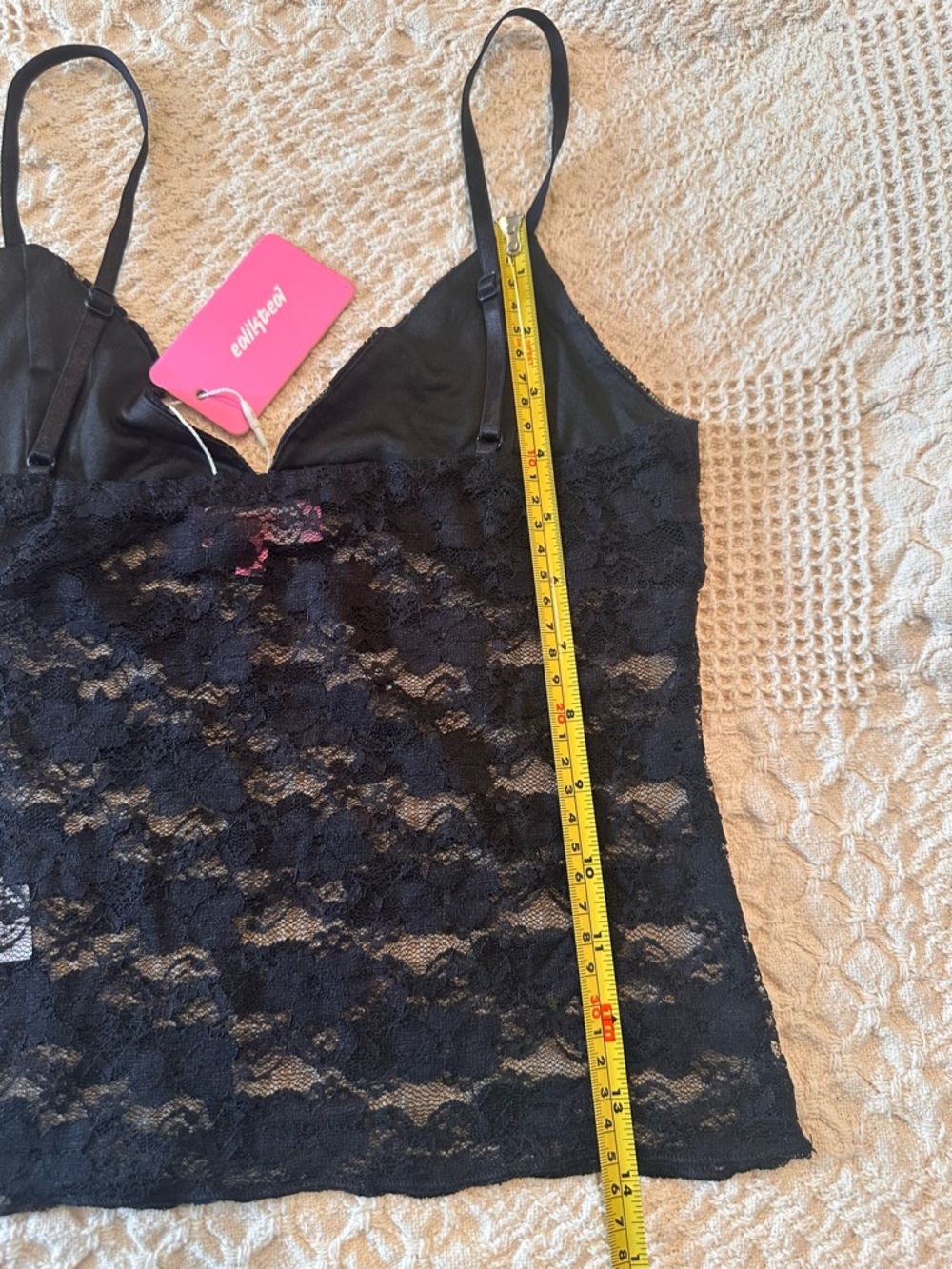 NWT Edikted Black Lace Camisole Top - Picture 11 of 11